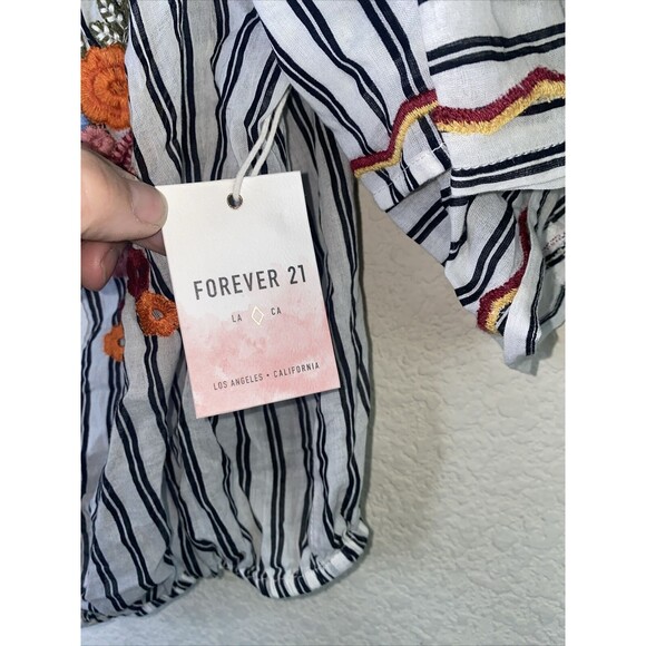 new Crop blouse Floral Embroidery lace western flare Boho country M hippie 21 - Picture 7 of 10